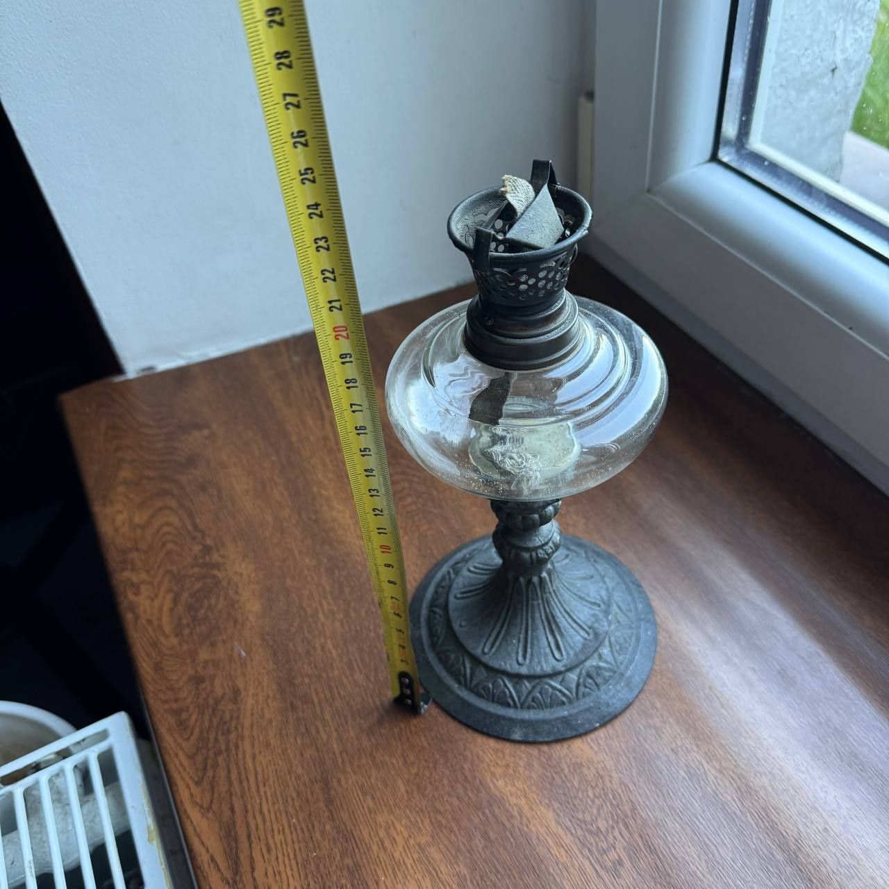 Lampa naftowa Szkło/Cynkal pierwsza połowa XX wieku