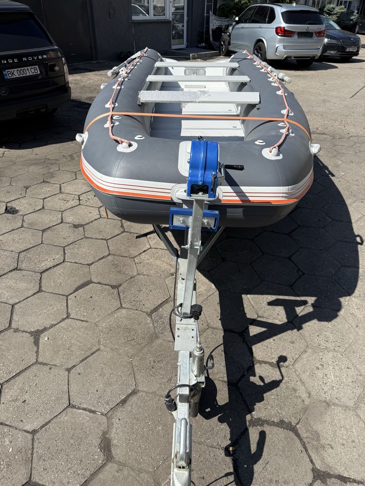 Ponton Kolibri Km450 dsl sztywna podloga + przyczepa