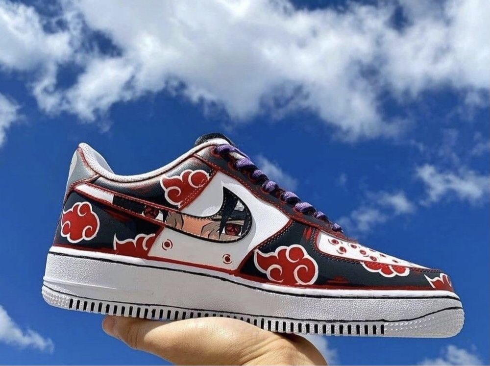 Akatsuki Air force 1 custom malowane buty Nike Naruto anime