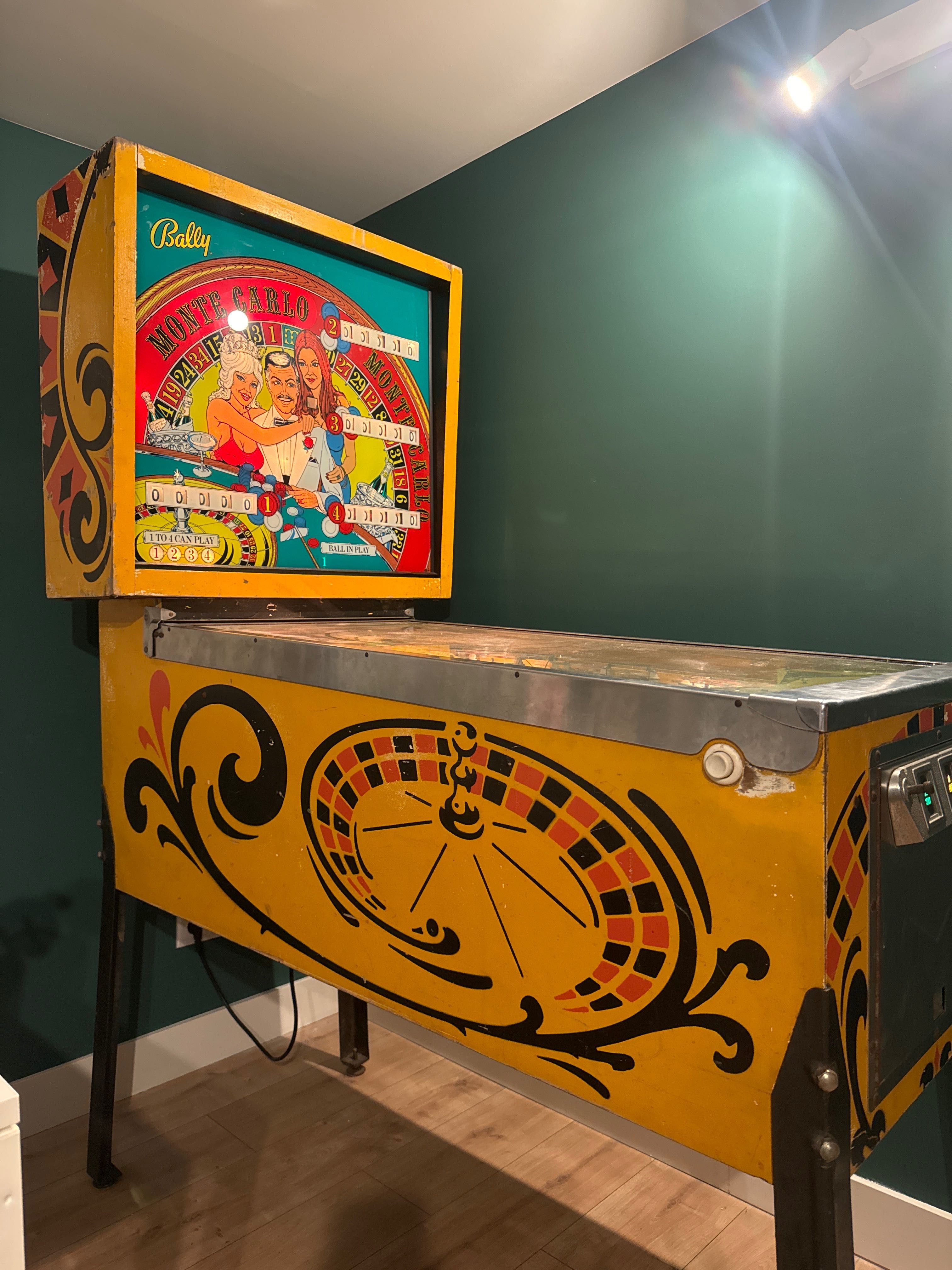 Flipper fliper pinball  Bally Monte carlo