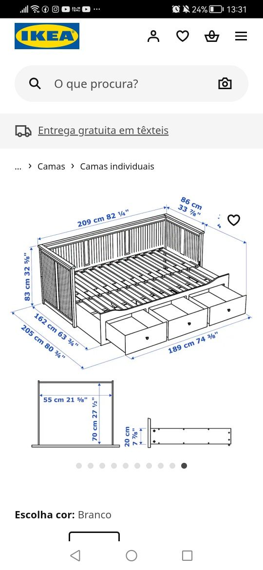Cama individual/dupla