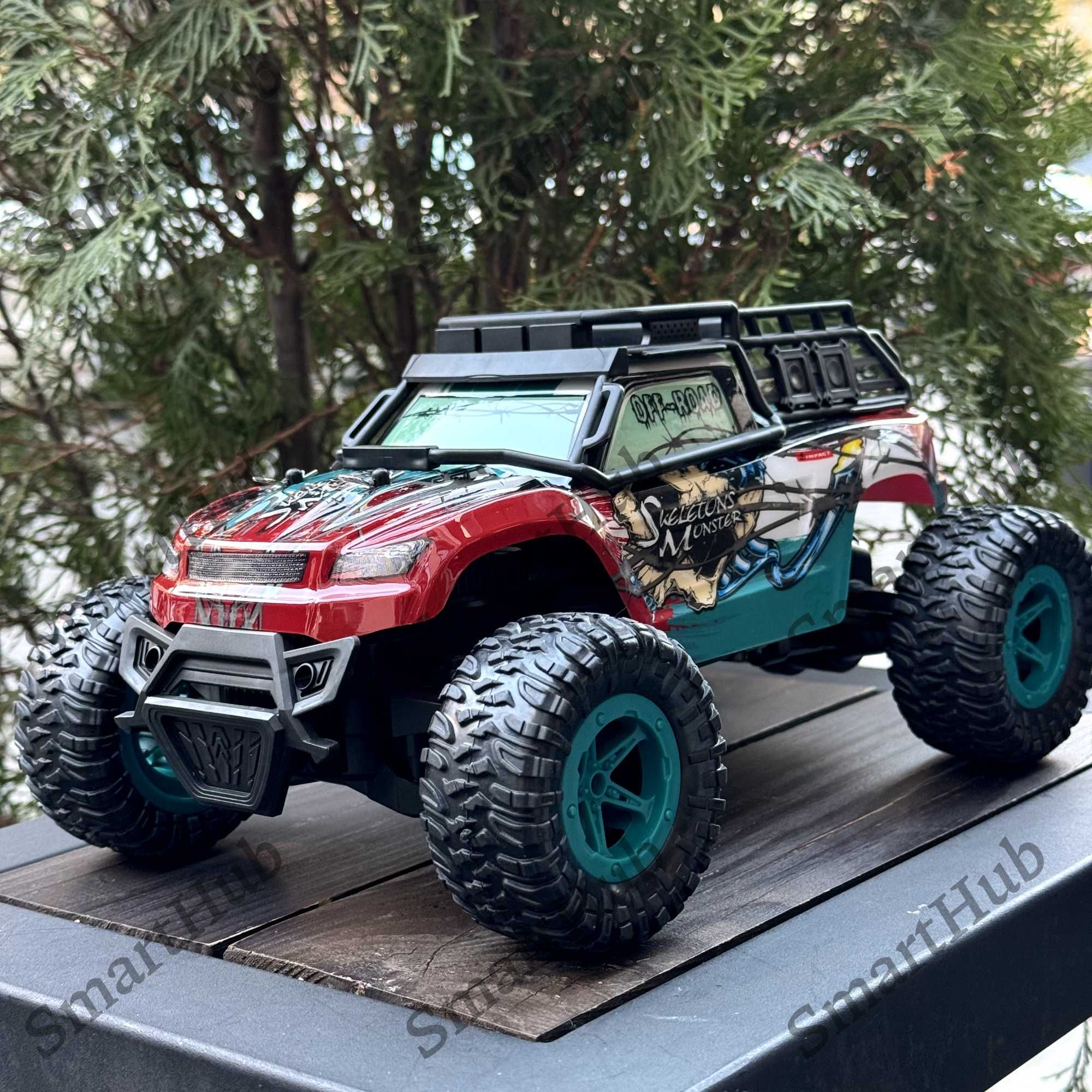 Джип на радиоуправлении DISRAPTOR SKELETON Красный. Машинка на пульте
