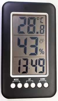 Беспроводной термометр с часами (2хААА)
