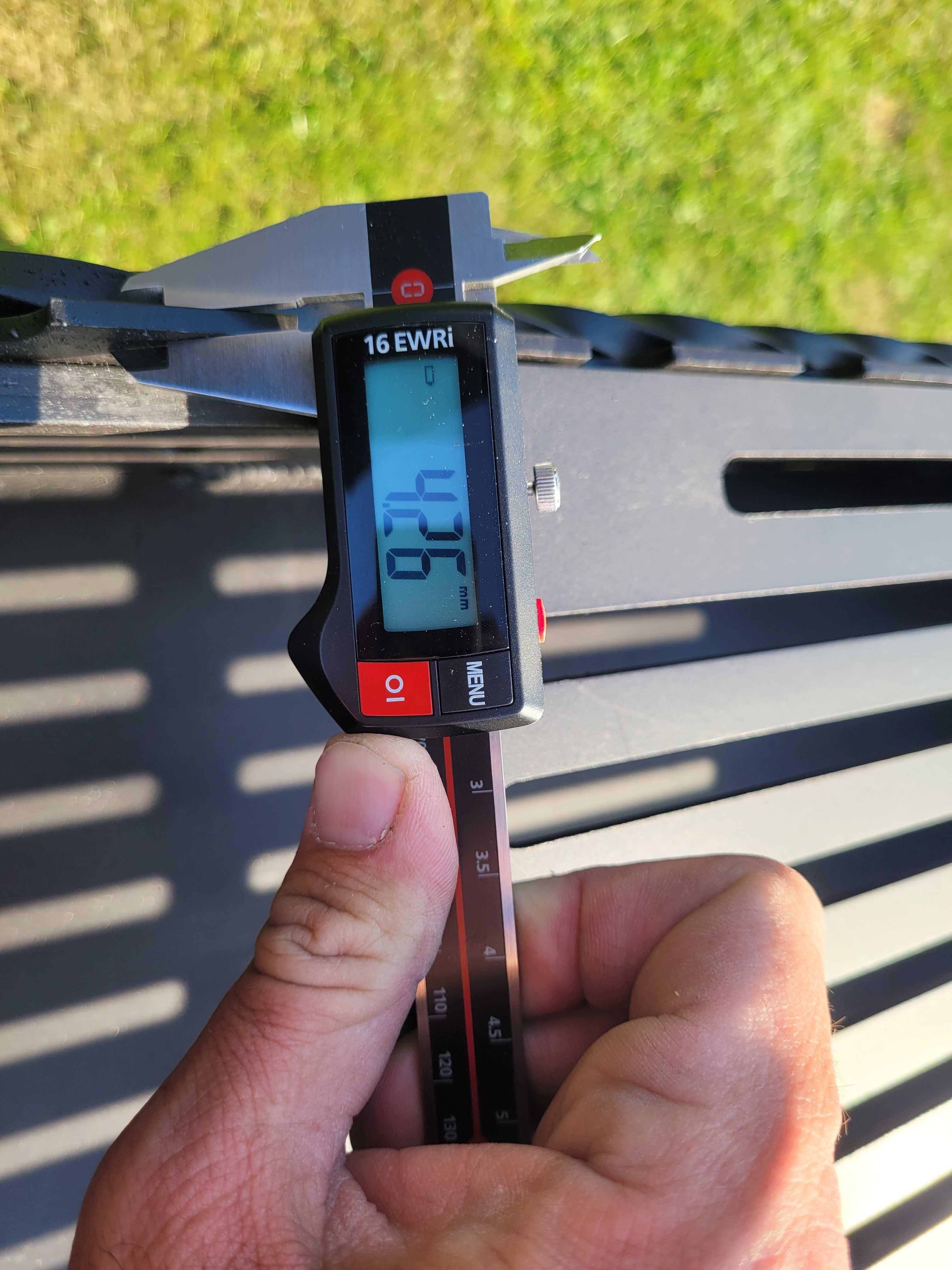 Grill węglowy DUŻY SOLIDNY stal 4mm Palenisko 32x60cm ŚLĄSK