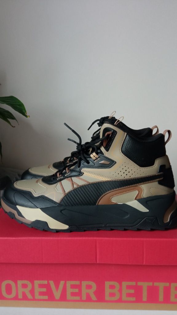 Кросівки Puma Trinity Mid Hybrid Leather Sneakers  Оригінал Шкіра