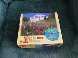 Puzzle Hasbro MB Big Ben 1000 szt. made in U.S.A krajobraz plomba Nowe