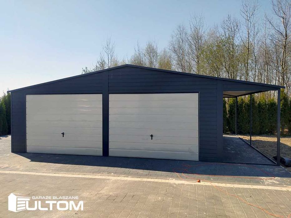 Garaż blaszany, blaszak, garaze,garaz blaszany z wiata PROFIL