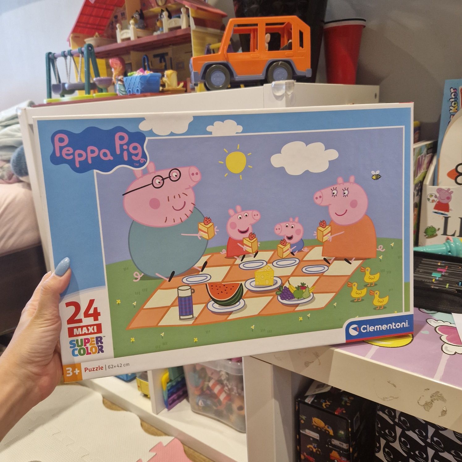 Puzzle peppa pig xl i dinozaury