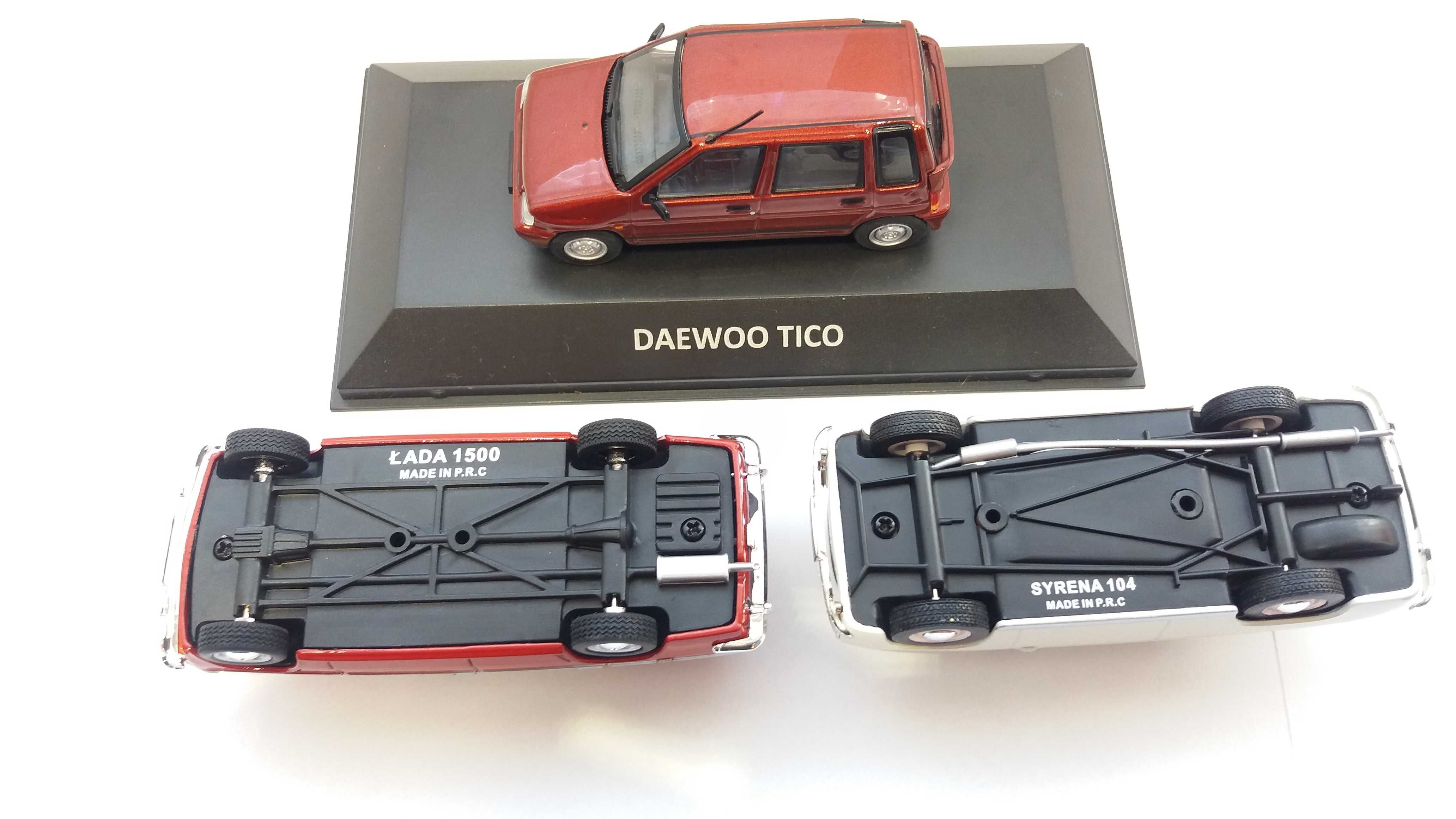 FSO Daewoo Tico/Łada 1500/Syrena 104 Kultowe Legendy PRL skala 1/43