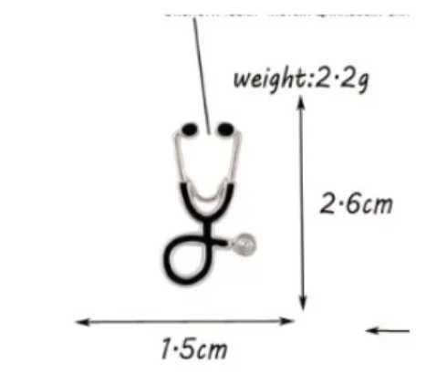 подарок доктор врач фонендоскоп брошь знак брошка слушалка медицина