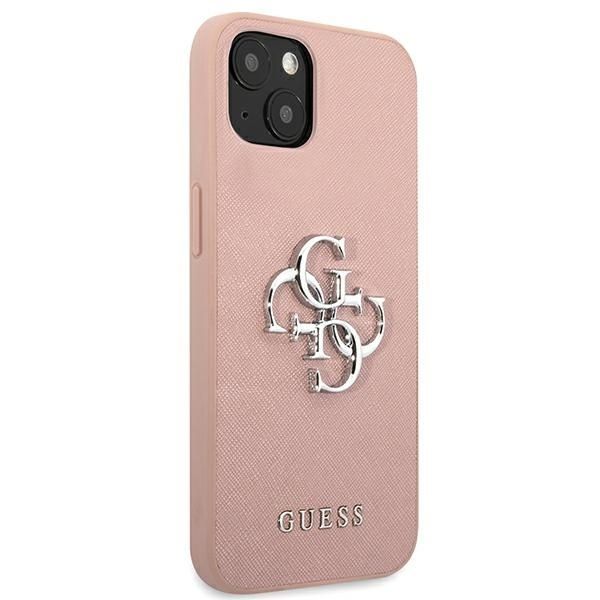 Etui Guess Saffiano na iPhone 13 Mini 5,4" - Różowe/Pink