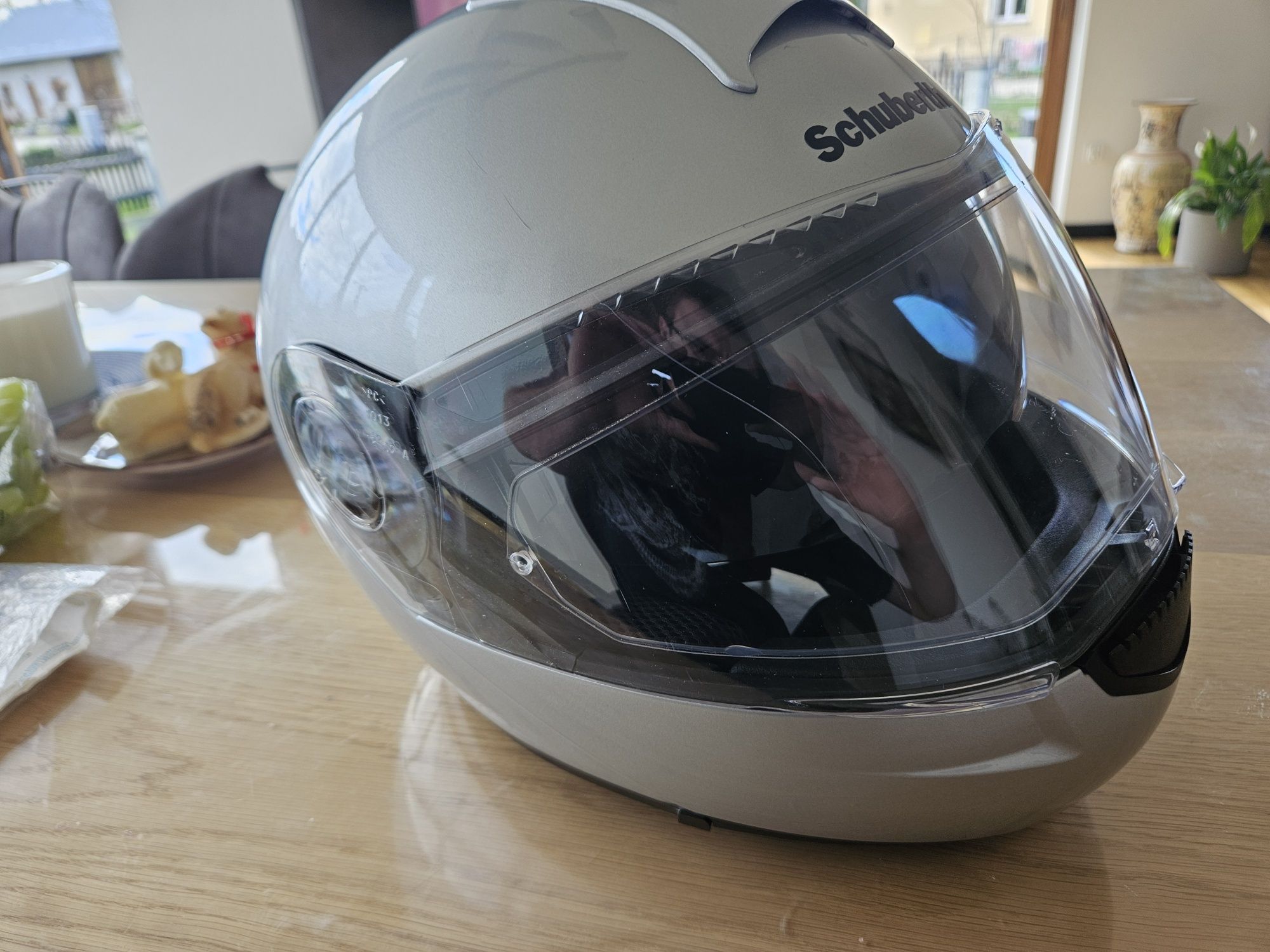 Kask Schuberth C3 + interkom C3, rozmiar XL 60/61 srebrny