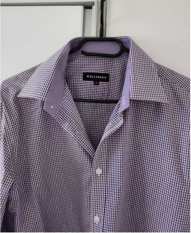Koszula Wólczanka wyszczuplona XL fioletowa