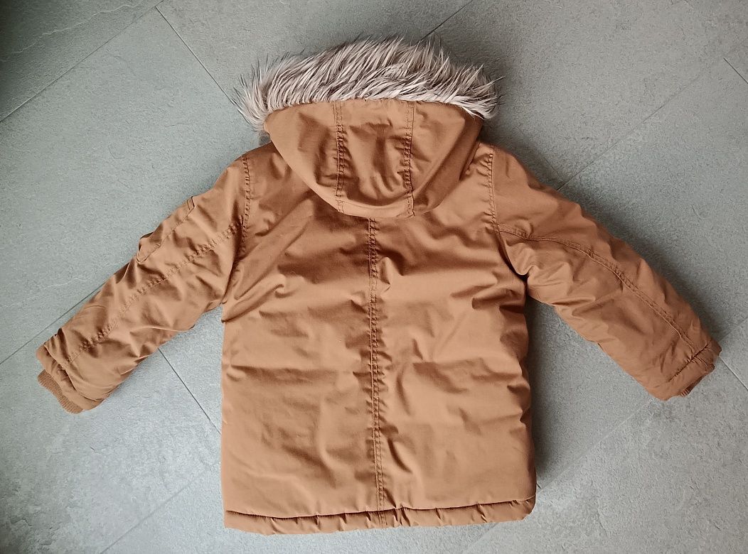 Kurtka zimowa ocieplana * watowana parka z kapturem H&M 116