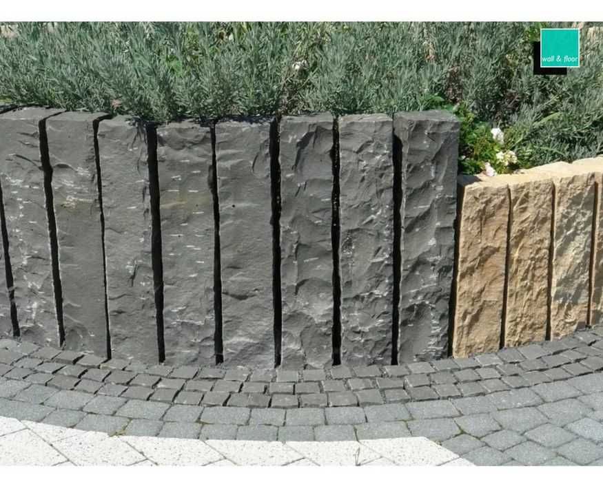 Ogrodowa palisada granitowa G603 Szara / G690 Bazalt Black Dom Ogród