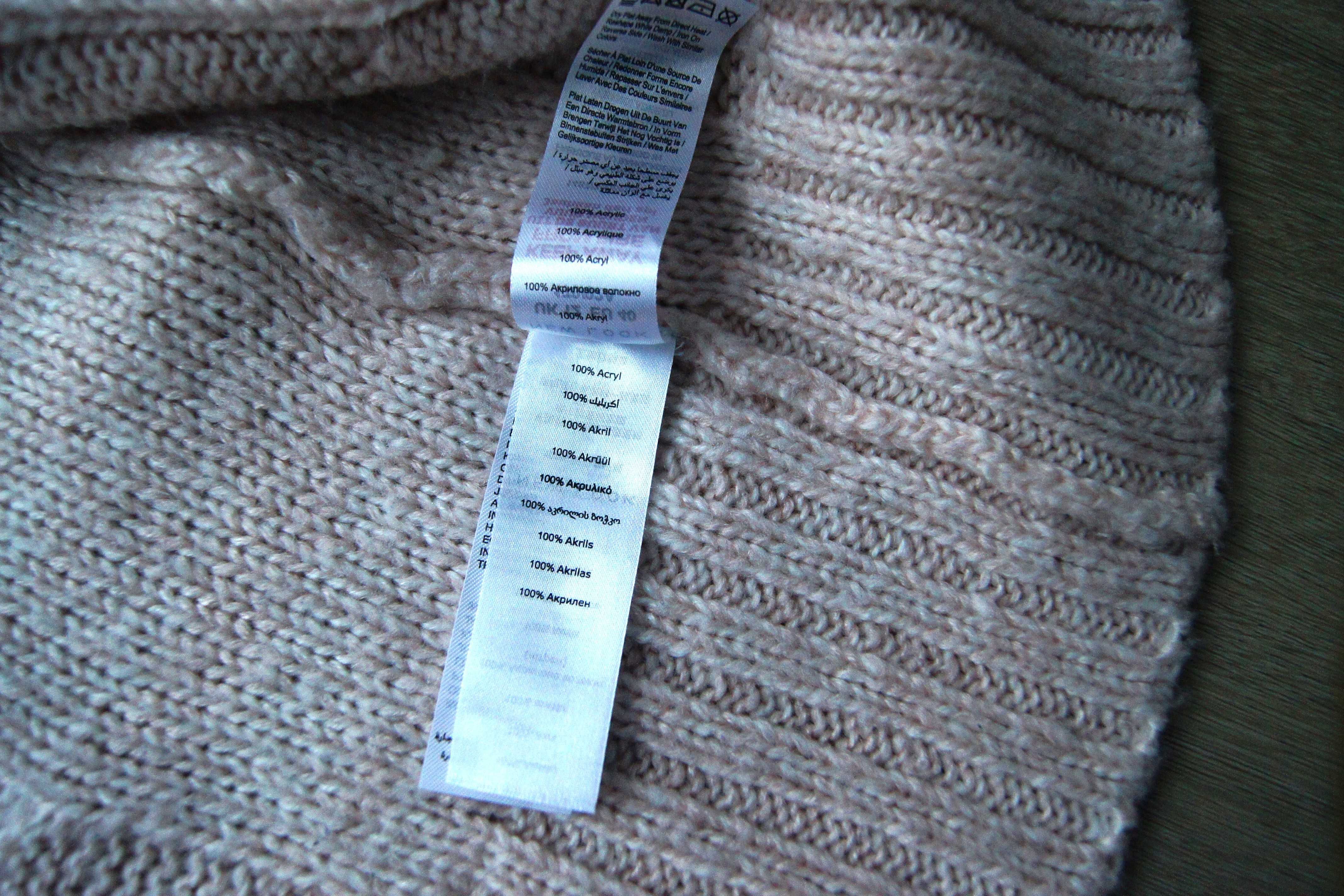 New Look ciepły długi sweter kardigan bez zapięcia 40 L