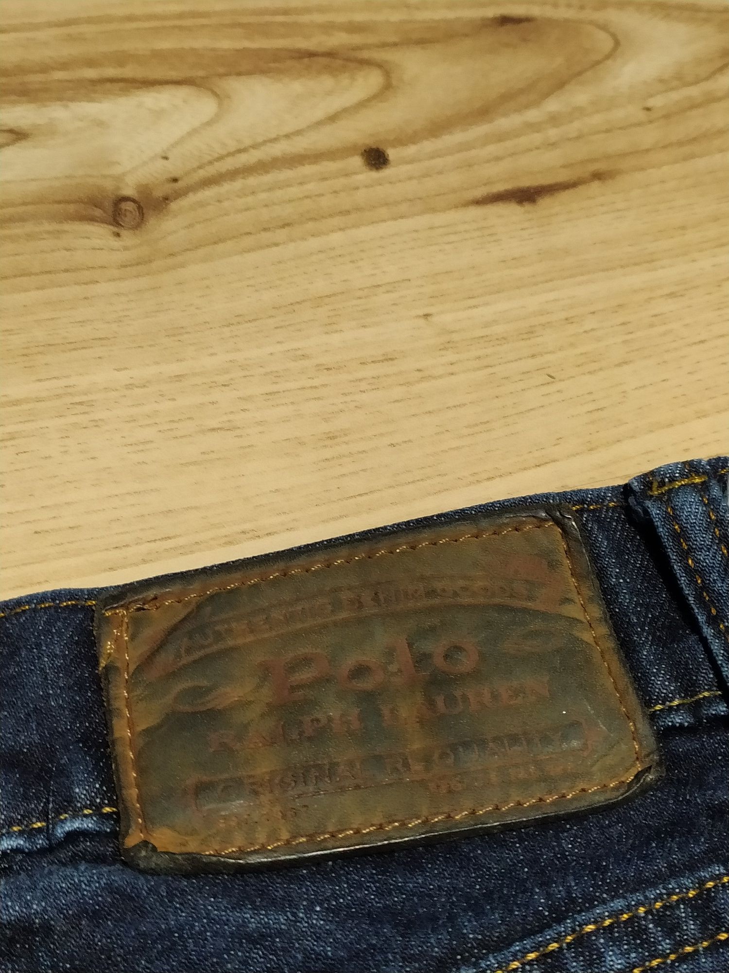 Granatowe Spodnie Jeansowe Dżinsowe Polo Ralph Lauren