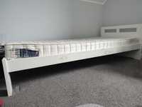 Łóżko białe drewniane 90x200 z materacem