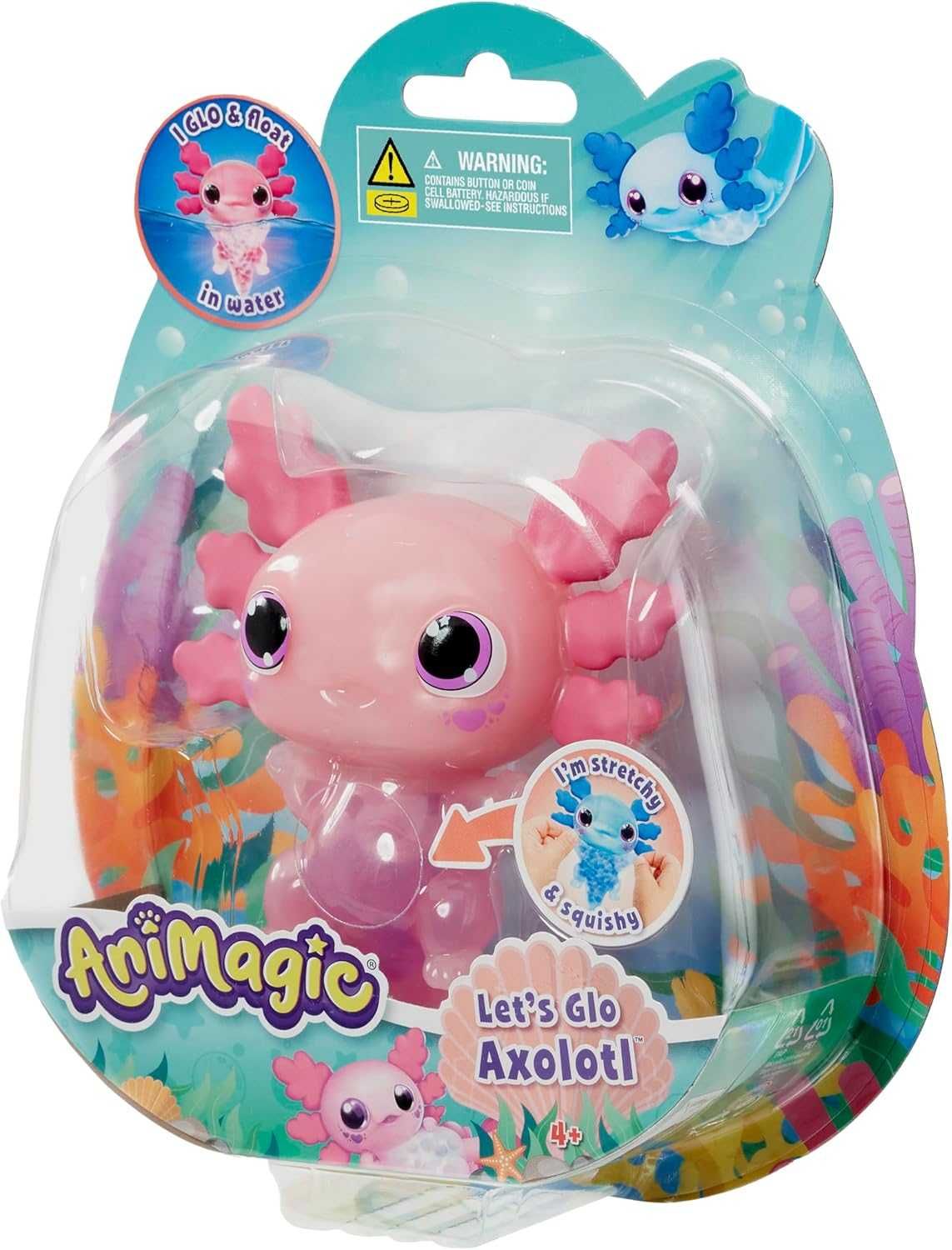 Інтерактивний Аксолотль Goliath Animagic Lets Glo Axolotl Світиться