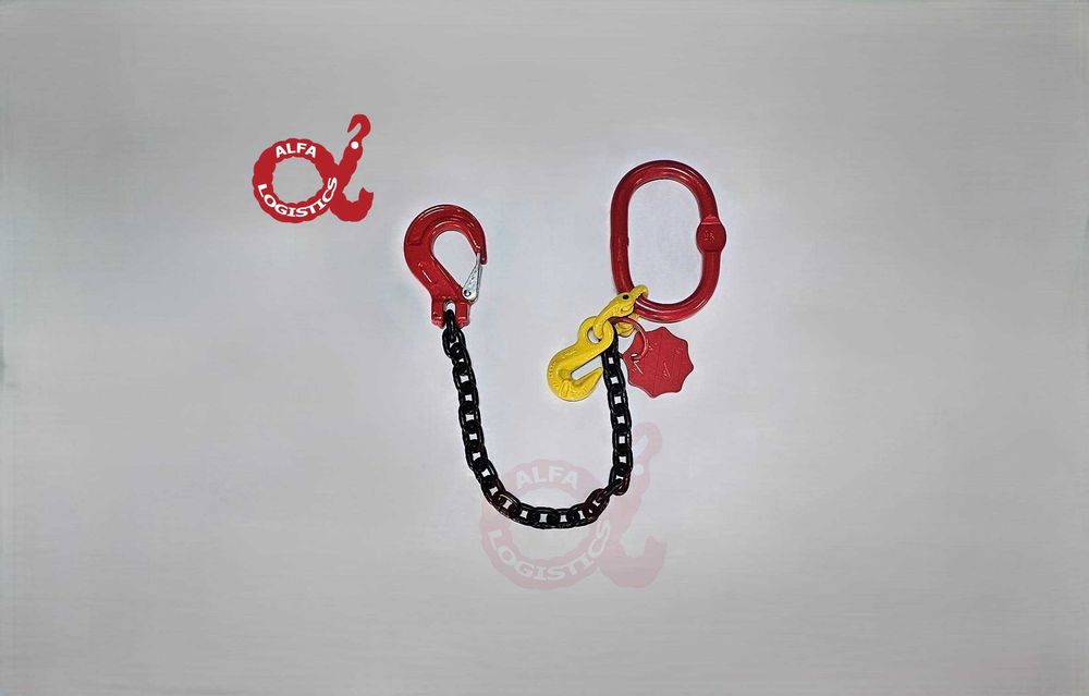 Zawiesie łańcuchowe 1-cięgnowe 6mm 1,5m; klasa 8; 1,12t