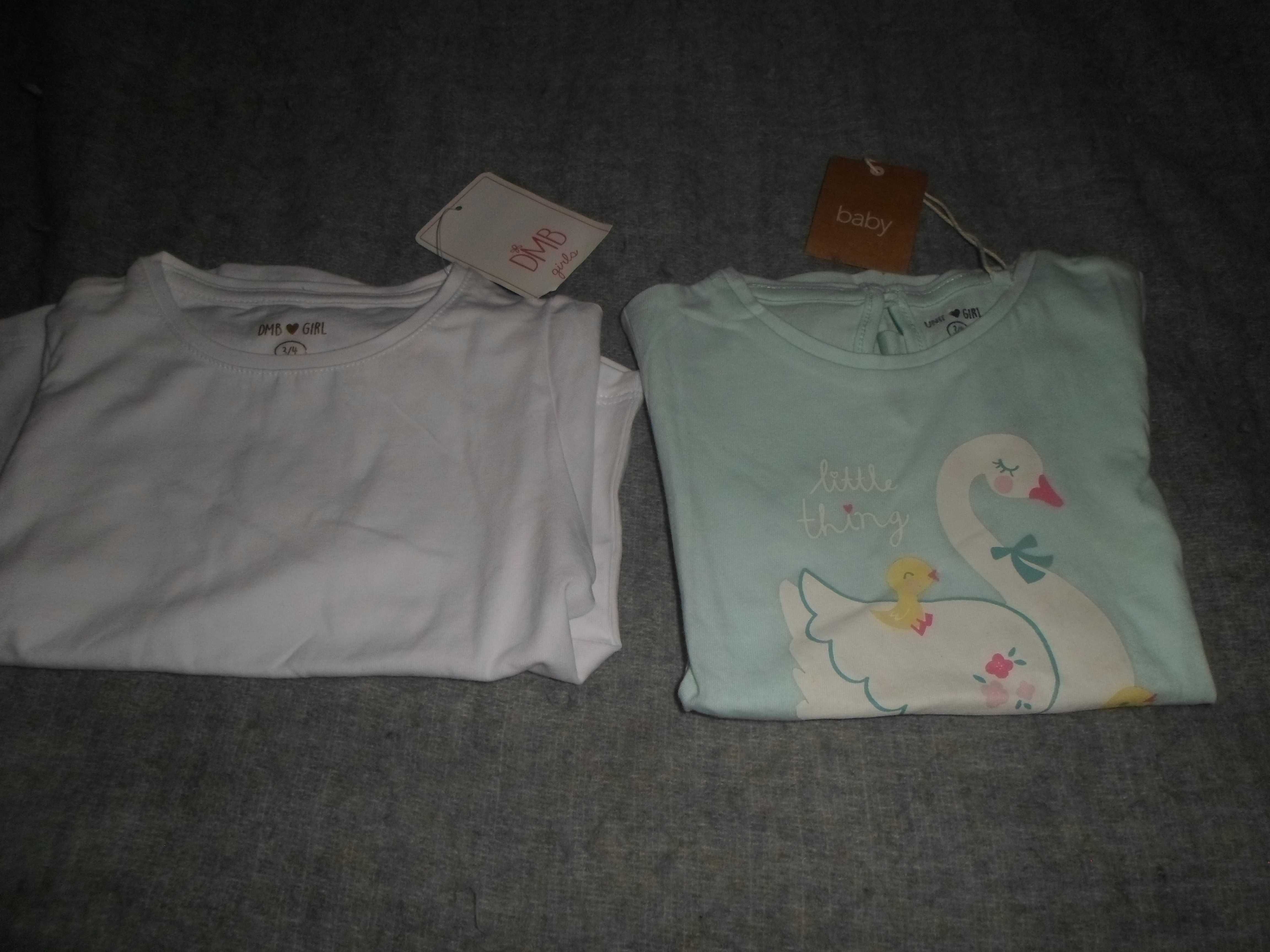 2 t-shirts novos com etiqueta para menina