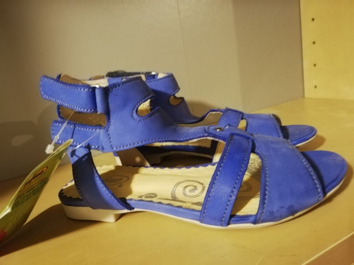 Sandały sandałki dla dziewczynki Befado skóra naturalna 28/17.7 cm