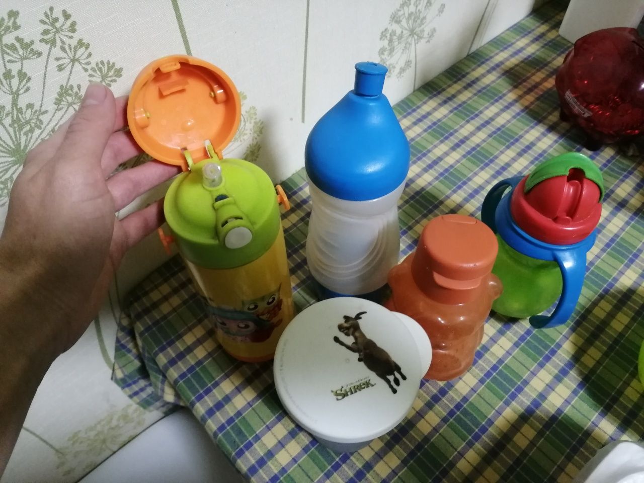Бутылка для воды поильник тарелка для прикорма набор посуды детский