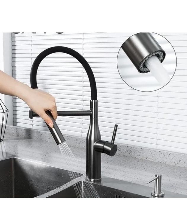 Змішувач на кухню Fabiano FKM 70 Black Steel