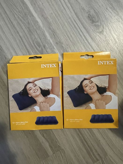 Materac Dmuchany NOWY z Podglowkiem Duzy INTEX + 2 poduszki