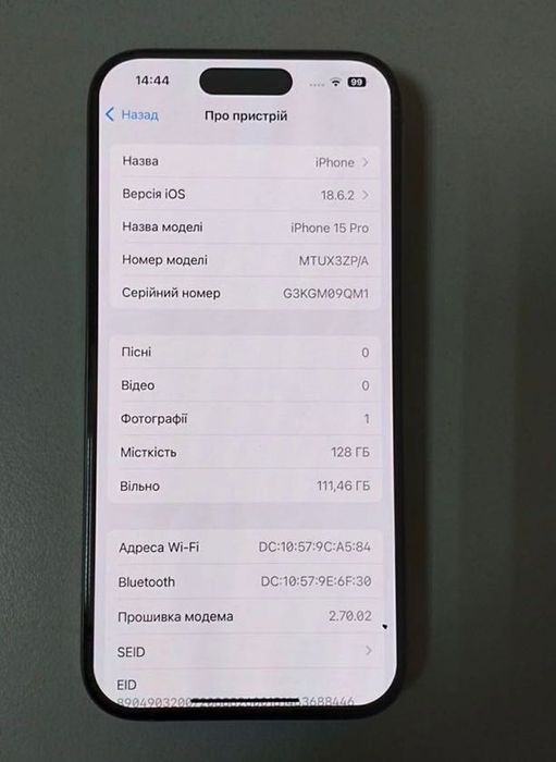 Iphone 15 Pro 128 GB