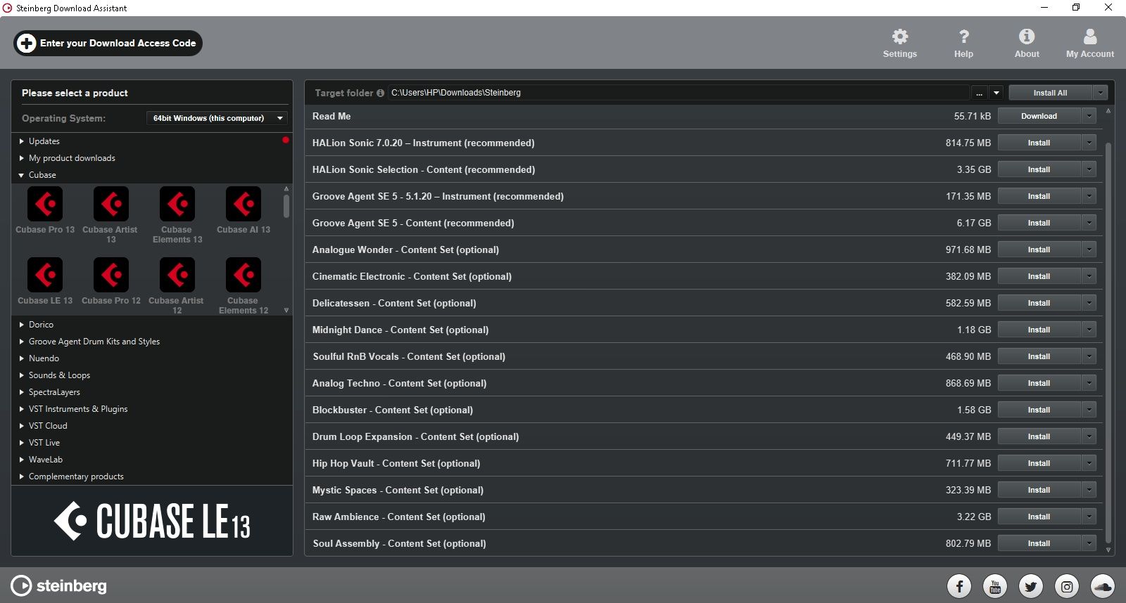 Steinberg CUBASE 13 LE - Oryginalna Licencja DAW