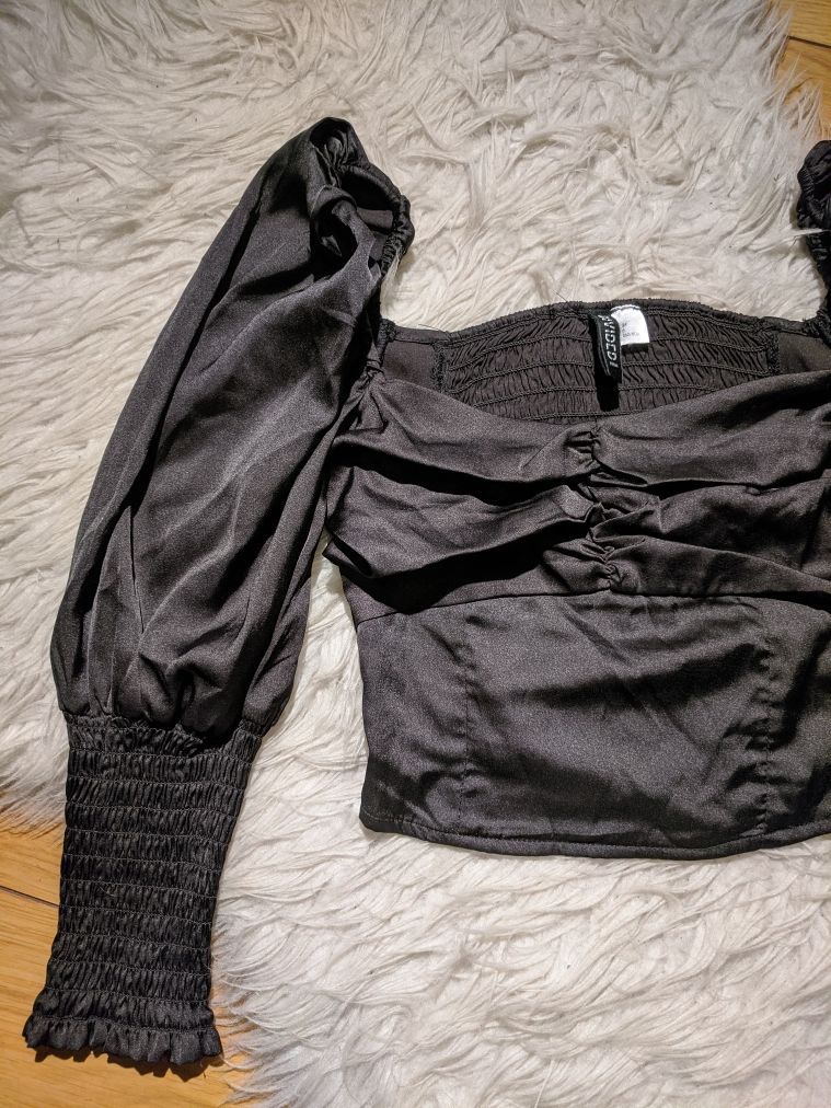 bluzka elegancka z odkrytymi ramionami H&M rozmiar XS