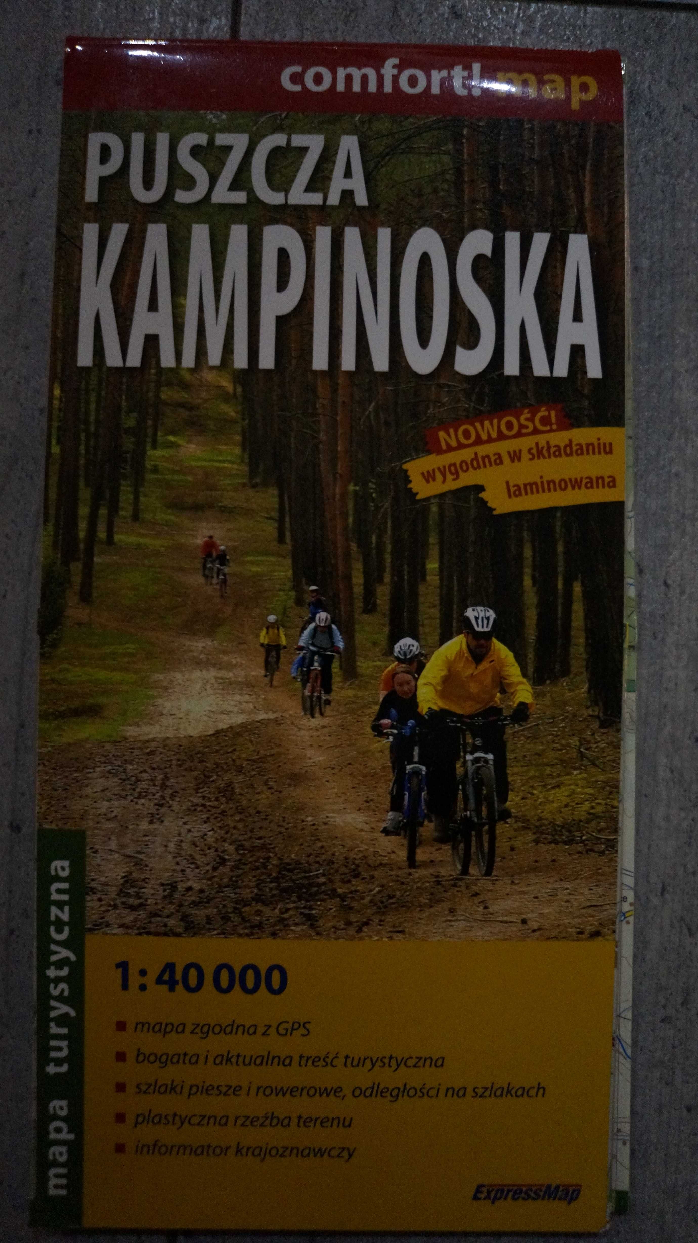 Mapa turystyczna Puszcza Kampinoska - laminowana