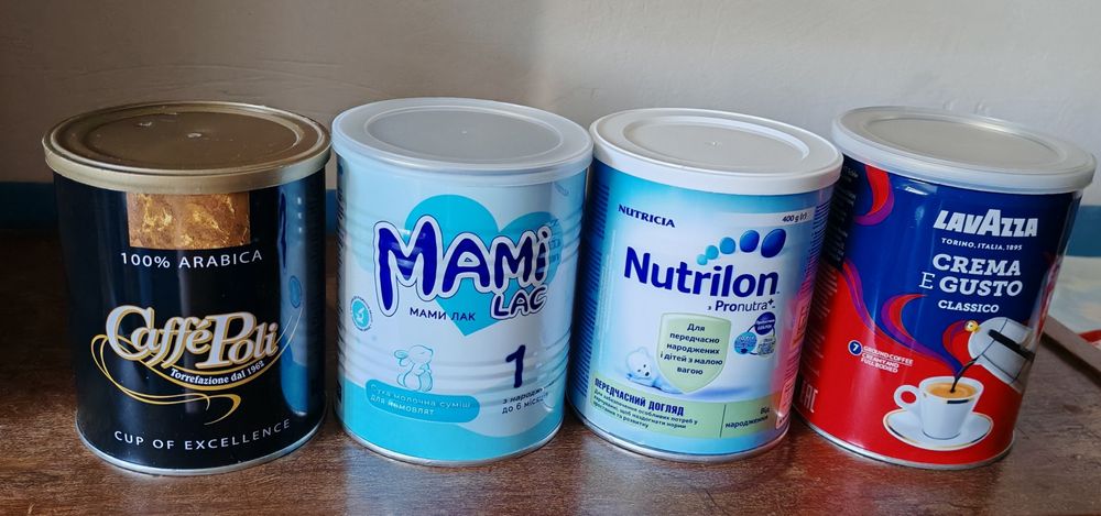 Новые банки HIPP, Hero Baby, Lavazza, Mami Lac, емкости с крышкой