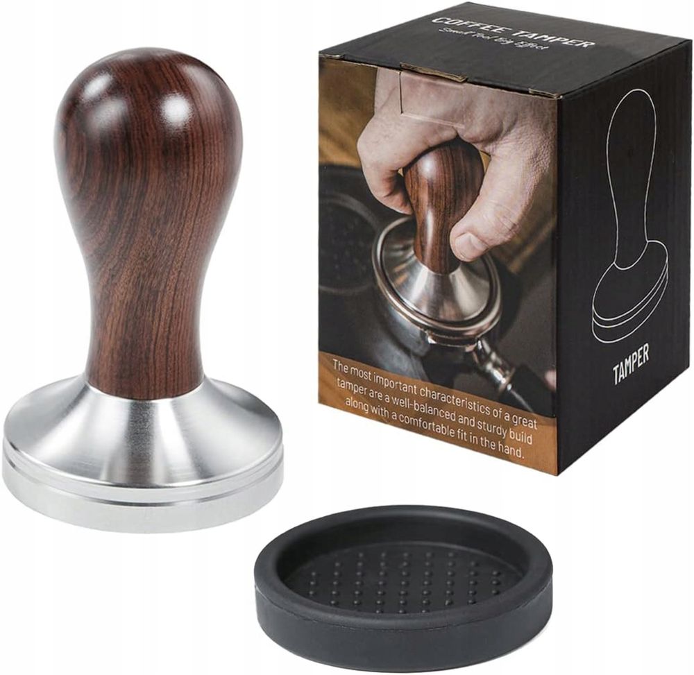 Tamper do kawy z matą tamującą 53mm