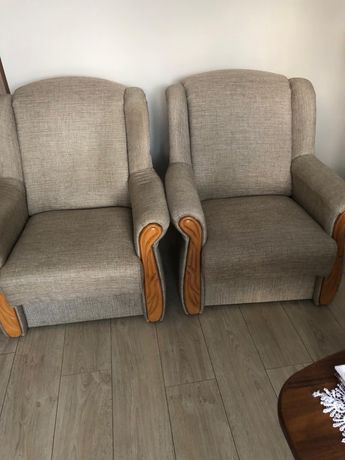 Wypoczynek zestaw dwa fotelei kanapa rozkładana sofa możliwy transport