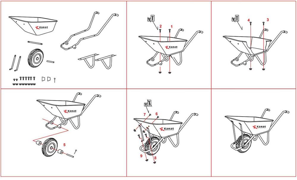 Taczka budowlana ogrodowa ocynkowana mocna TGD-474 125 L 120 kg