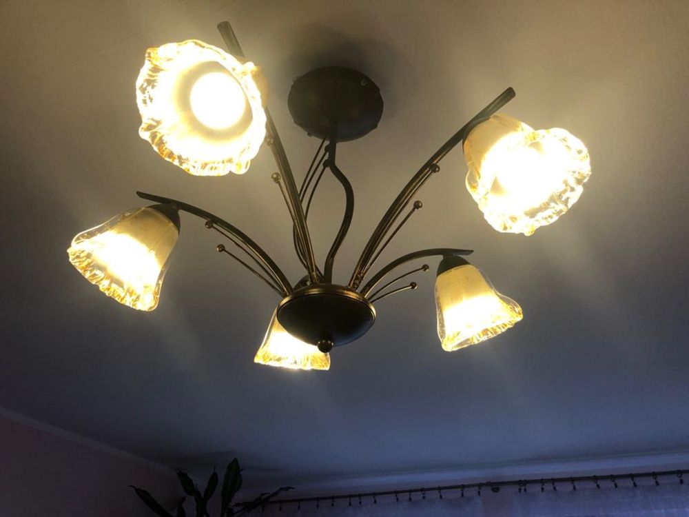 Zestaw lamp (sufitowa i stojąca)