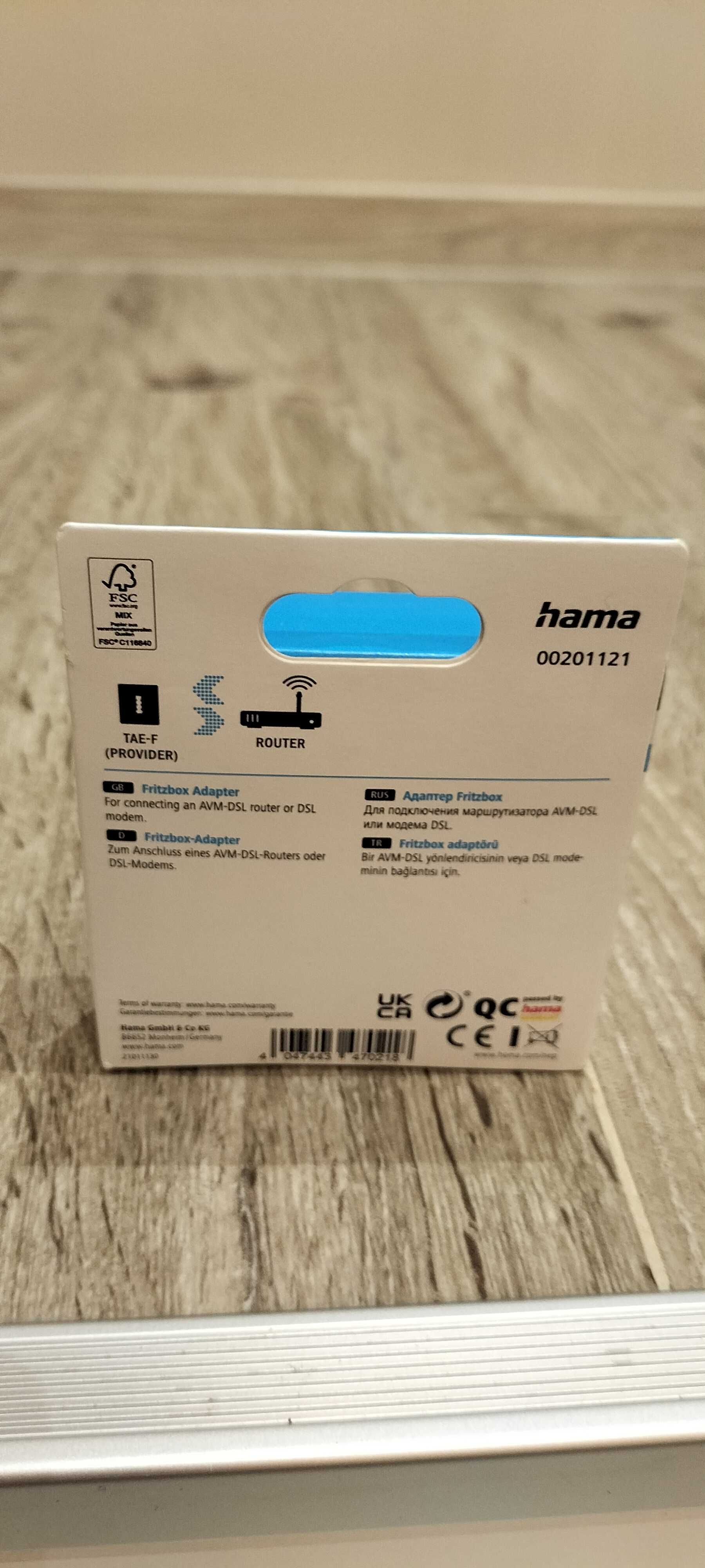 Hama Adapter DSL do skrzyni Fritzbox/wtyczka TAE/złącze