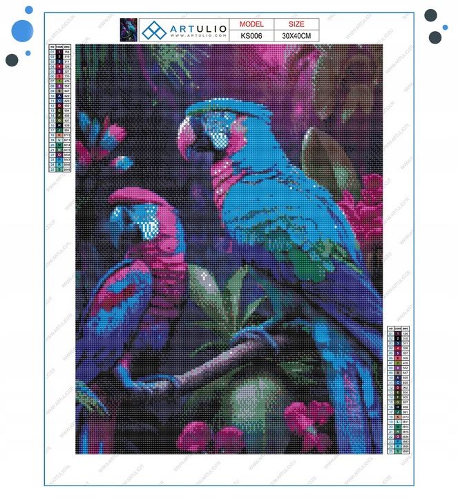 Haft Diamentowy, Diamond Painting, Kwadratowe Diamenty Diamenciki Moza