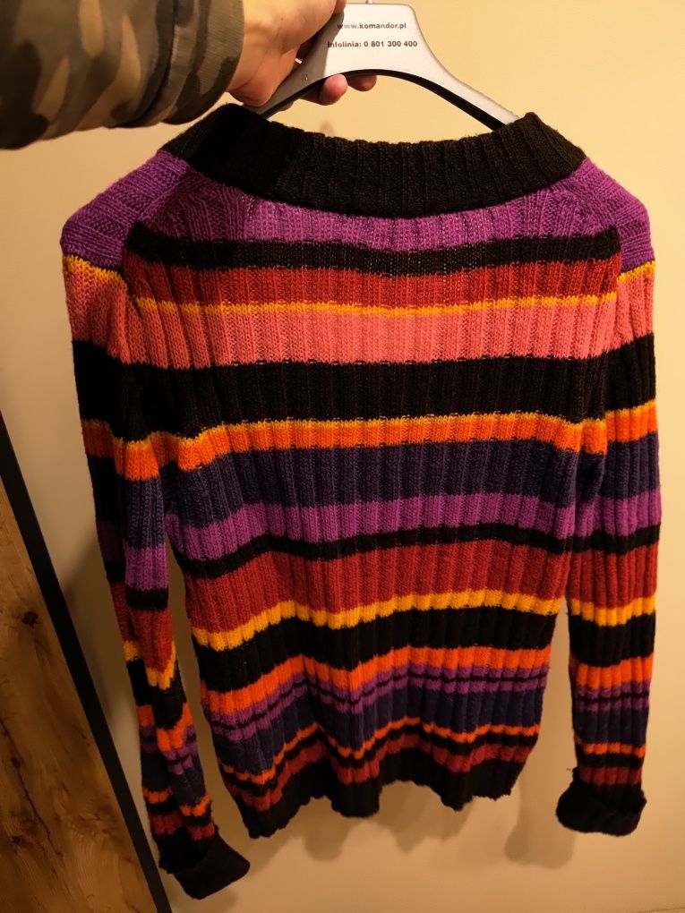 Sweter Hema L 40 w paski kolorowy