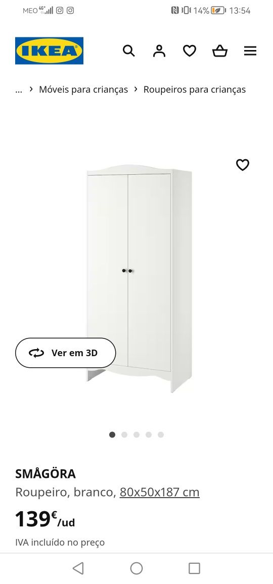 Roupeiro Criança Ikea