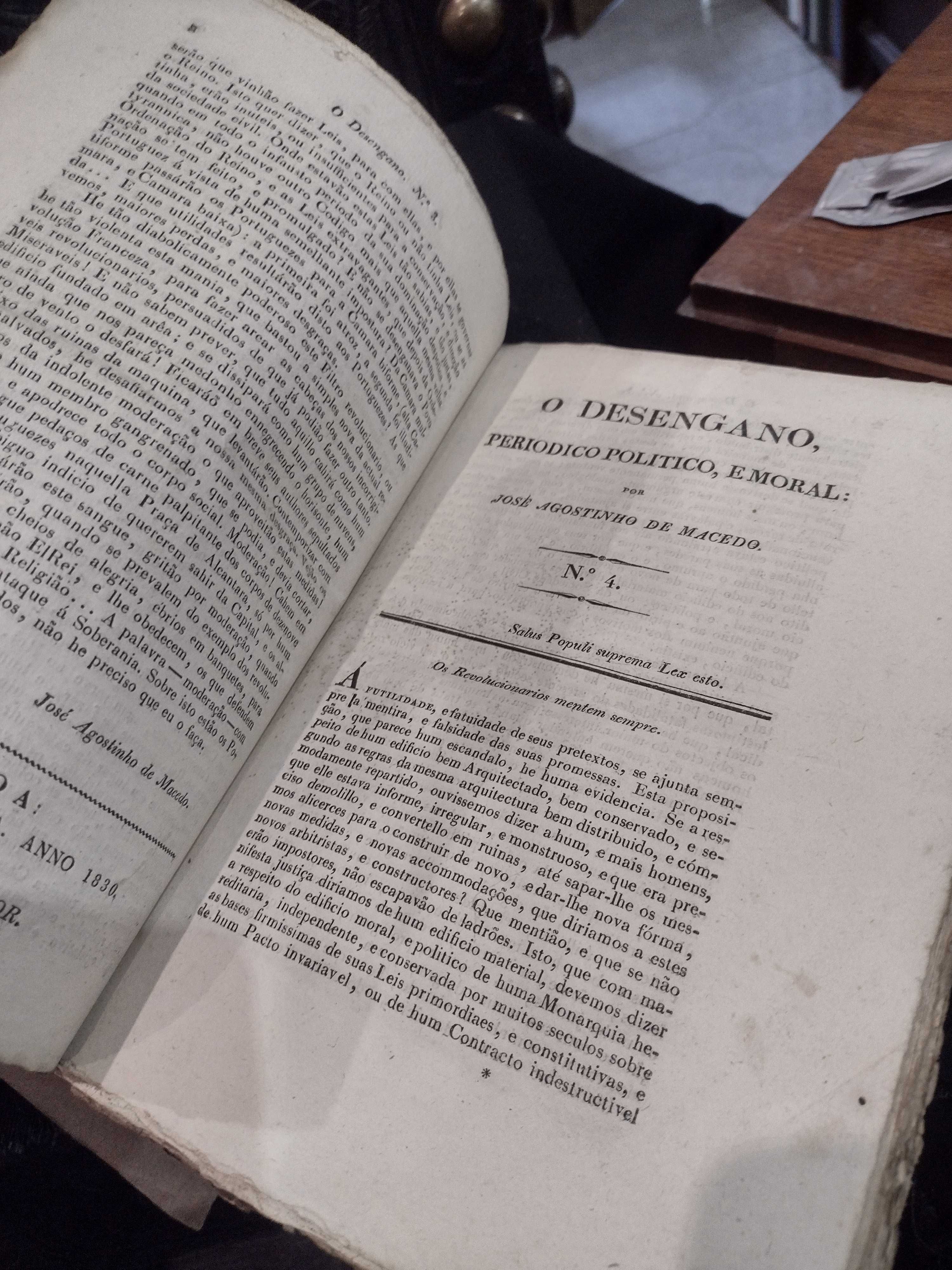 O Desengano Periodico Politico e Moral - 1830 José Agostinho de Macedo