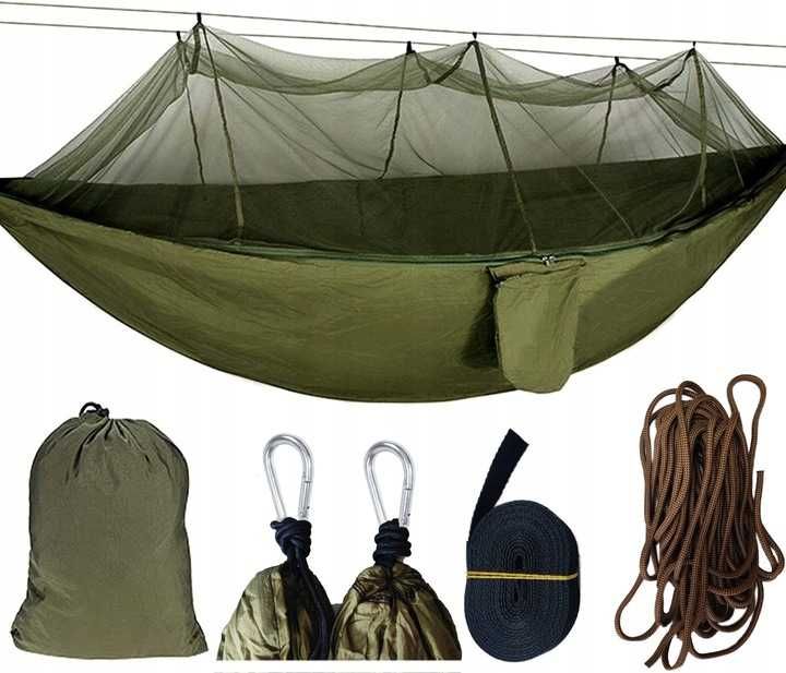 Hamak Turystyczny Dwuosobowy z Moskitierą Survival 200 kg 250 x 140