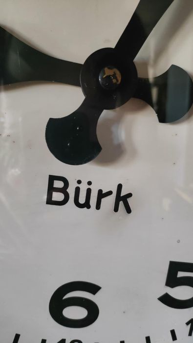 Zegar bürk dwustronny przemysłowy fabryczny dworcowy PKP wtórny
