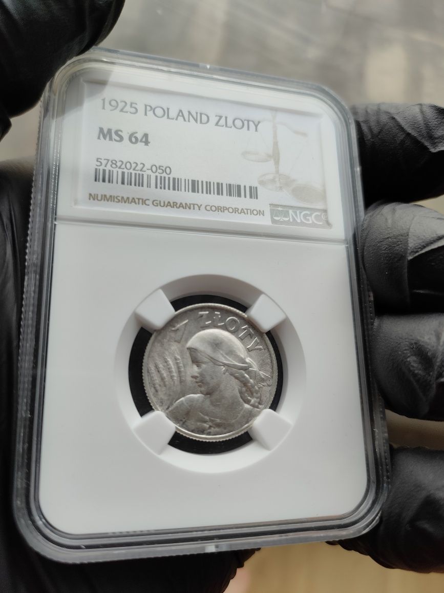 1 zł Żniwiarka 1925 Ngc MS64!!!