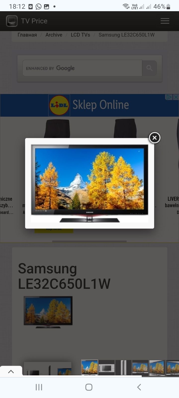 Telewizor Samsung  LE32C650L1W