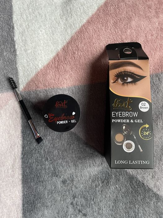 Пудра и гель для бровей. Два в одном. Коричневый.