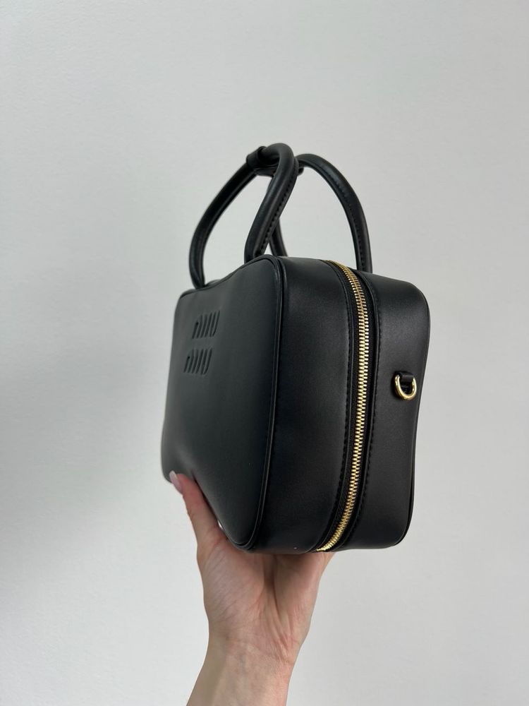 Torebka Miu Miu top handle small black