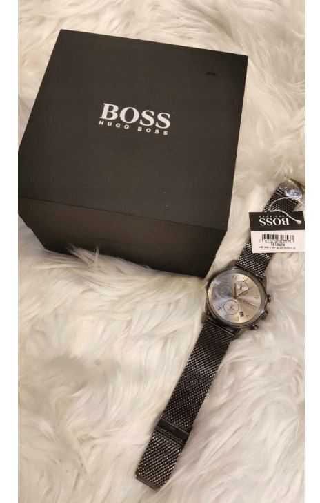 Hugo Boss zegarek męski czarny Chronograf Navigator pudełko